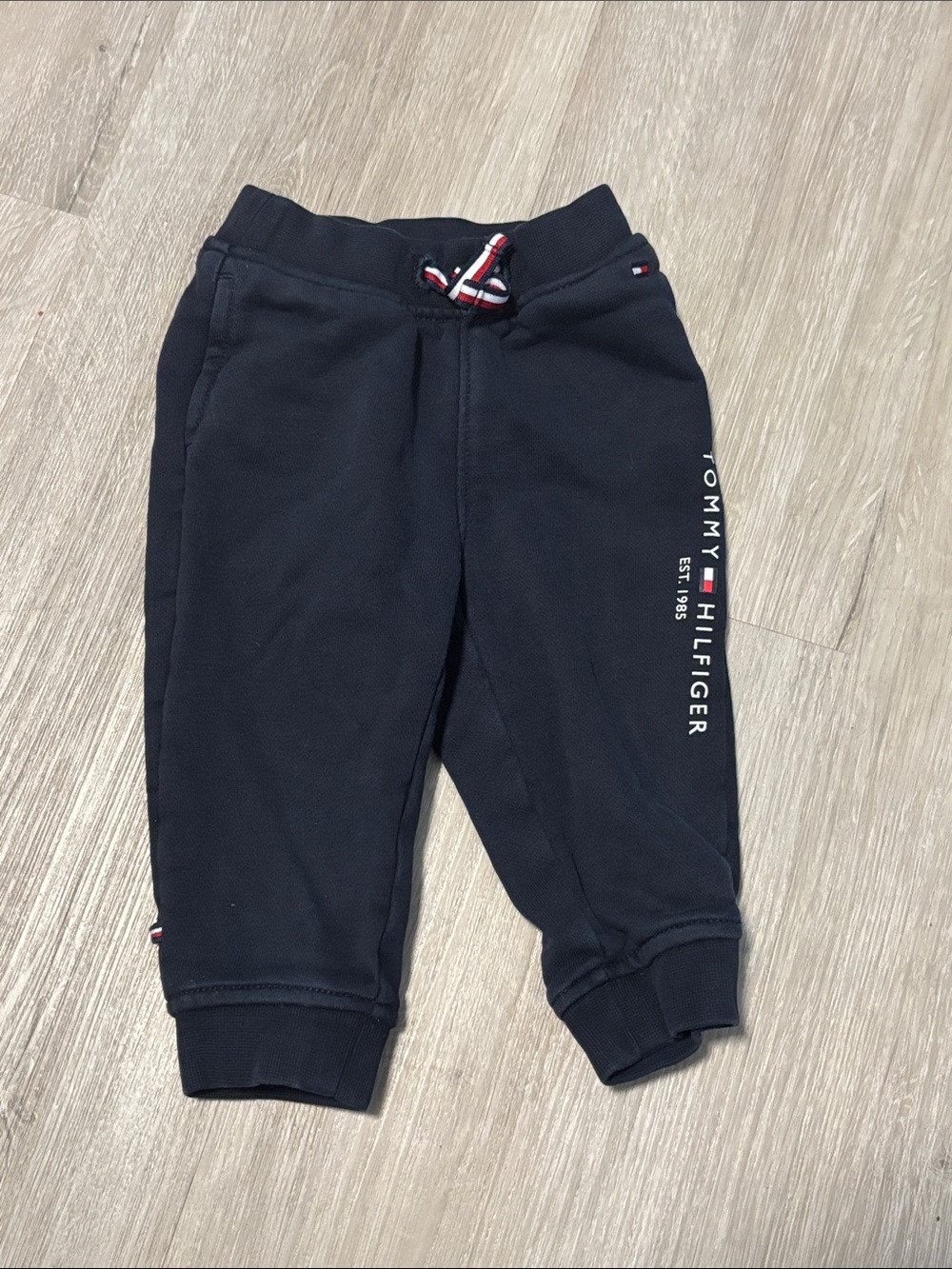 Tommy Hilfiger Navy Jogger‎ Sweatpants with Flag Trim